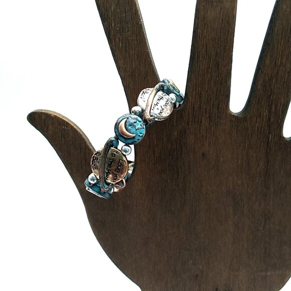 Love You To The Moon & Back Celestial Stretch Disc Bracelet - Picture 8 of 16